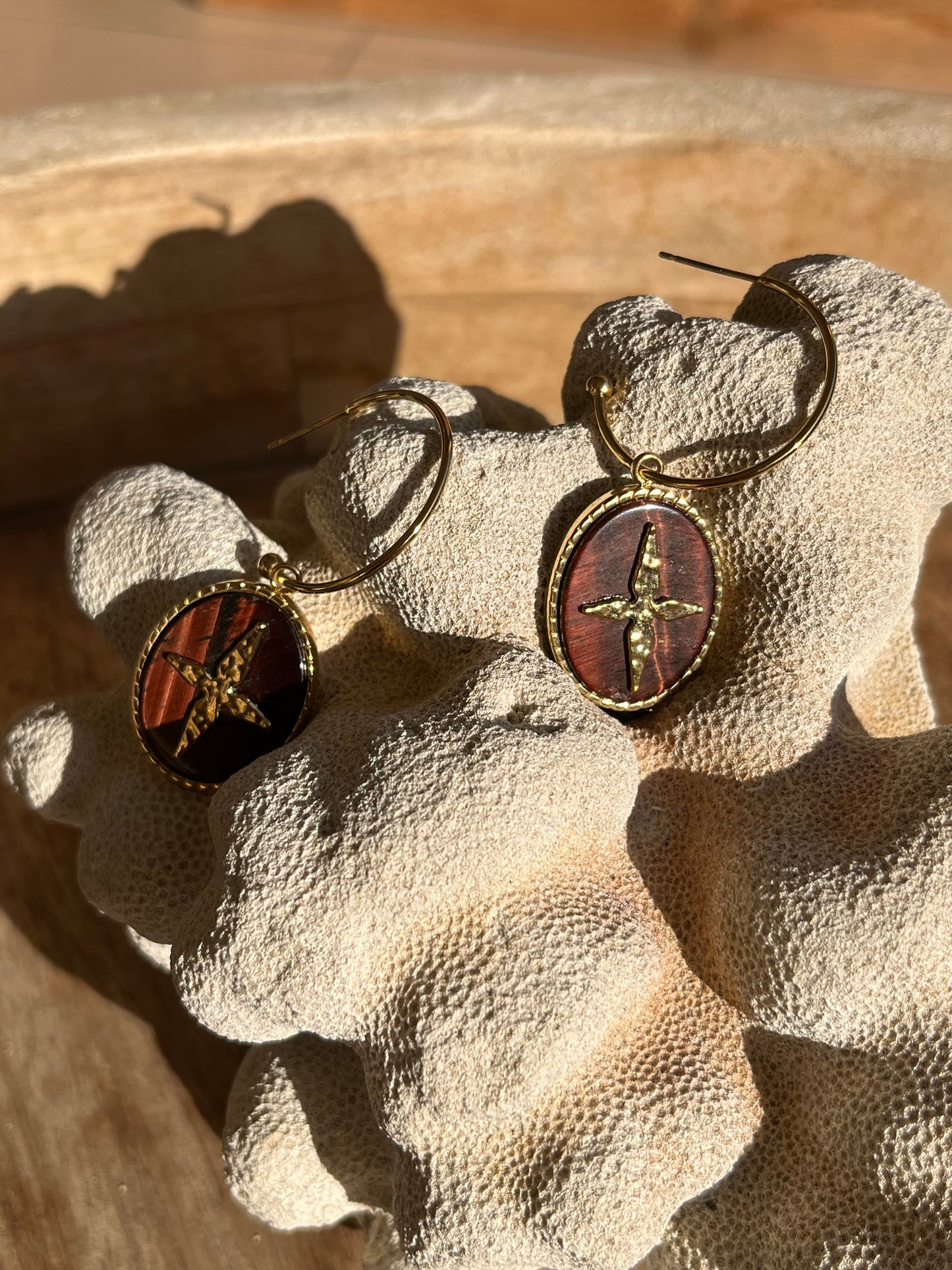 Boucles d'oreilles œil de tigre