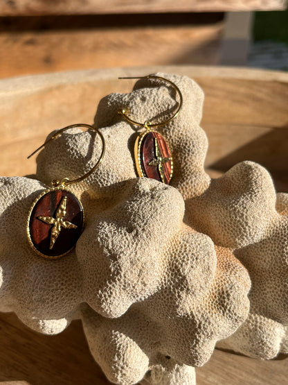 Boucles d'oreilles œil de tigre