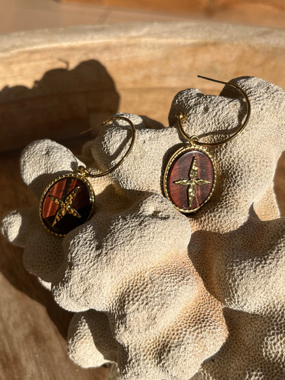 Boucles d'oreilles œil de tigre